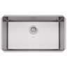 Cuba de Embutir Quadrum 70 U Undermount Tramontina 70 X 40 X 20cm em Aço Inox Scotch Brite com V - 1