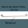 Barra de Apoio Reta 70 CM - Alumínio Branco - 2