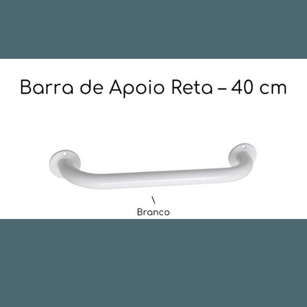 Barra de Apoio Reta 40 CM - Alumínio Branco - 2