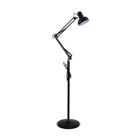 Luminária Abjaur Articulada Chao Metal Lustre Flexivel Coluna 190cm