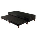 Ver imagem 5 de Cama Box c/Auxiliar Solteiro: Colchão Espuma Polar D23 Pérola Gray + Base CRC Rústico Black(