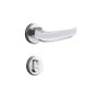 Fechadura para Porta de Entrada Cromada 40mm com Roseta MZ920 Standard Papaiz - 1