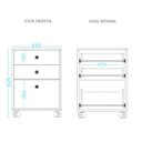 Ver imagem 5 de Gaveteiro com Rodízios 3 Gavetas Bho 29 Office 