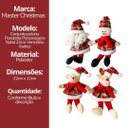 Ver mais imagens de Kit 4 Pelúcias Natal Pendente 22cm Papai Noel, Boneco de Neve, Urso e Rena Vermelho Xadrez 22cm
