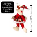 Ver imagem 4 de Kit 4 Pelúcias Natal Pendente 22cm Papai Noel, Boneco de Neve, Urso e Rena Vermelho Xadrez 22cm