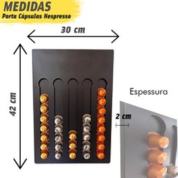 Porta Cápsulas Café 30x40 Nespresso - Preto - Depois do Café 40 Cápusulas - 4