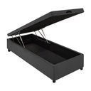 Ver imagem 1 de Base Box Baú Barcelona Suede Cinza 96x203