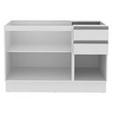 Ver imagem 4 de Balcão de Pia Acordes Glamy 120cm MDF 3 Portas Branco Madesa