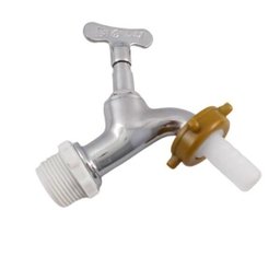 Torneira Jardim Parede Chaveta Cromado Água Fria 1/2 X 3/4 Dn15/20 10281 - 1