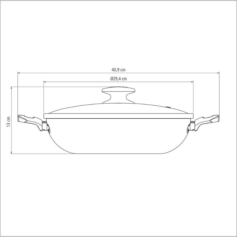 KIT - Faqueiro Premium 3 Peças + 1 Panela WOK 28cm Vermelha - Tramontina - 5