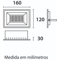 Refletor LED 30W Bivolt 6500K Branco Frio IP65 Blumenau - 2