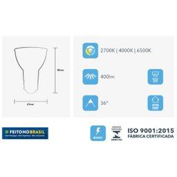 Lâmpada LED PAR20 4,8W 6500K Branco Frio Bivolt Crystal Saveenergy SE-110.1692 - 4