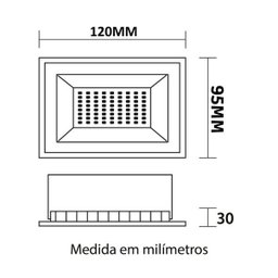 Refletor LED 20W Luz Branca para Área Externa Bivolt Slim Alumínio - 2