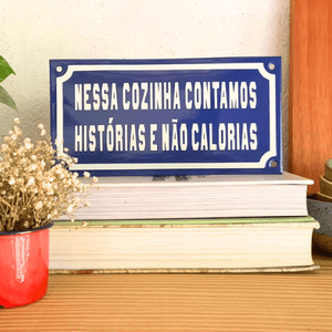Placa Decorativa Esmaltada - Nessa Cozinha - Casa Toco