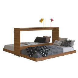 Cama de Solteiro Dupla Articulável Horizontal Phoenix Nogal Cs180 Art In Móveis - 3
