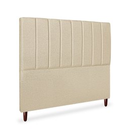 Cabeceira Estofada Cama Box Casal Carla 140cm Linho:bege - 3