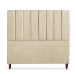 Cabeceira Estofada Cama Box Casal Carla 140cm Linho:bege - 1