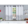 Cortina Blecaute de PVC para Cozinha Estampado 2,20M x 1,30M Branco - 1