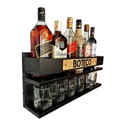 Barzinho para Sala Barzinho de Parede - Boteco - Preto Fosco - 6