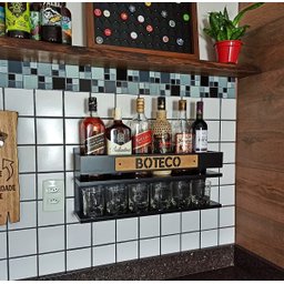 Barzinho para Sala Barzinho de Parede - Boteco - Preto Fosco - 4