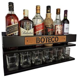 Barzinho para Sala Barzinho de Parede - Boteco - Preto Fosco - 2