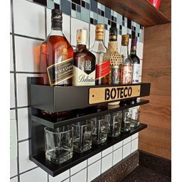 Barzinho para Sala Barzinho de Parede - Boteco - Preto Fosco - 3