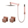 Kit Ducha Chuveiro Slim Prizi Quadrado 20x20cm Inox 304 Rose - 1
