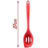 Colher Vazada Silicone Vermelho 27cm - 2