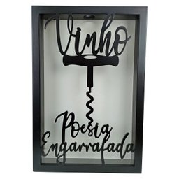 Quadro Porta Rolhas de Vinho - Poesia Engarrafada - 150un - 4