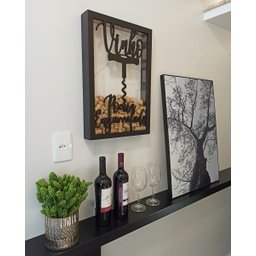 Quadro Porta Rolhas de Vinho - Poesia Engarrafada - 150un - 5