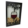 Quadro Porta Rolhas de Vinho - Amor por Vinho - 150un - 1