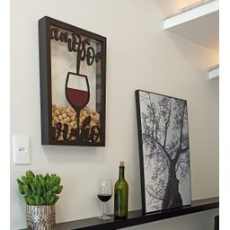 Quadro Porta Rolhas - Amor por Vinho - 250 Rolhas - 2