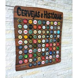 Quadro Decorativo Porta Tampinhas - Cervejas Histórias - 80 - 2