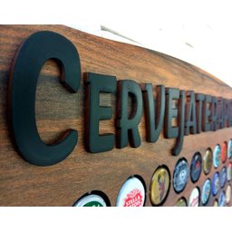 Quadro Decorativo Porta Tampinhas - Cervejaterapia - 80un. - 2