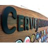 Quadro Decorativo Porta Tampinhas - Cervejaterapia - 80un. - 2