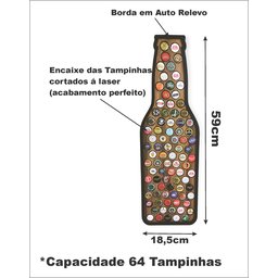 Quadro Decorativo de Porta Tampinhas Decorato - 64un - 5