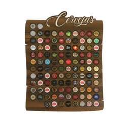 Quadro Decorativo Porta Tampinhas Presente Rustic 100un - 1