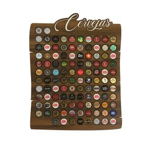 Quadro Decorativo Porta Tampinhas Presente Rustic 100un