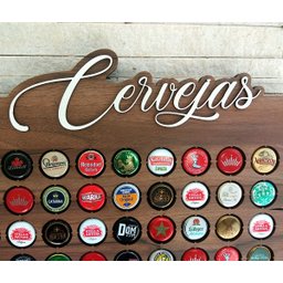 Quadro Decorativo Porta Tampinhas Presente Rustic 100un - 3
