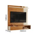 Ver imagem 3 de Painel Ripado para Tv 65 Polegadas 138cmx160cm Suspenso Vegas Canela Off White