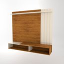 Ver imagem 5 de Painel Ripado para Tv 65 Polegadas 138cmx160cm Suspenso Vegas Canela Off White
