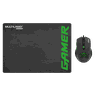 Combo Mouse e Mousepad Gamer 3200dpi Preto e Verde Multilaser - Mo273out [reembalado] Mo273out - 2