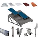 Ver imagem 1 de Kit Estrutura Fixador Linha C 1,20m para 2 Placas Solar Alumínio Inox Telha Fibro Ondulada Viga Metá