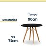 Mesa de Jantar Redonda Industrial 90 Cm Fixação de Metal e Pés Regulaveis - 4