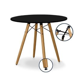 Mesa de Jantar Redonda Industrial 90 Cm Fixação de Metal e Pés Regulaveis - 1