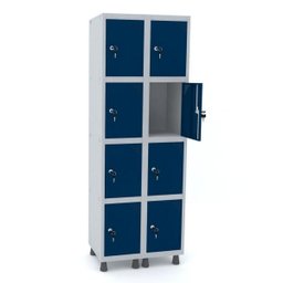 Roupeiro de Aço 2 Vãos 8 Portas com Fechadura Pandin - 1