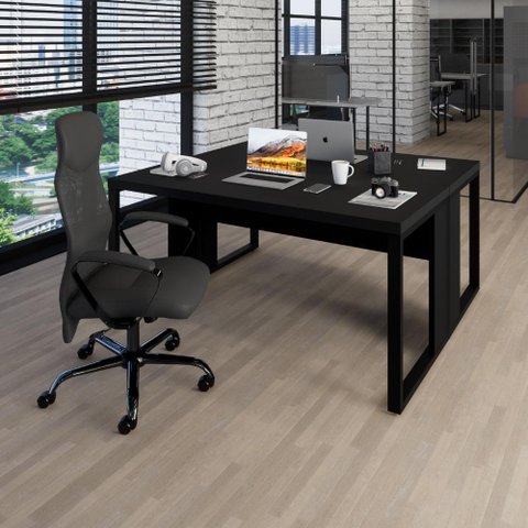 Plataforma de Trabalho 2 Pessoas 1,50m X 1,40m Pés Metal F5 Cor:preto