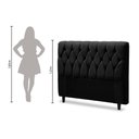 Ver imagem 2 de Cabeceira Cama Box Casal 145cmx126cm Preto