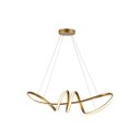 Ver imagem 1 de Pendente Moderno Infinito Dourado 72cm Led 55w 3000k Bivolt 14536-pl