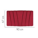 Ver imagem 2 de Painel Estofada Bélgica 90cm Solteiro para Cama Box Quarto Suede Vermelho - Gat Magazine